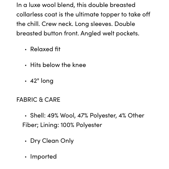 BRAND NEW ANN TAYLOR COAT - Picture 5 of 5